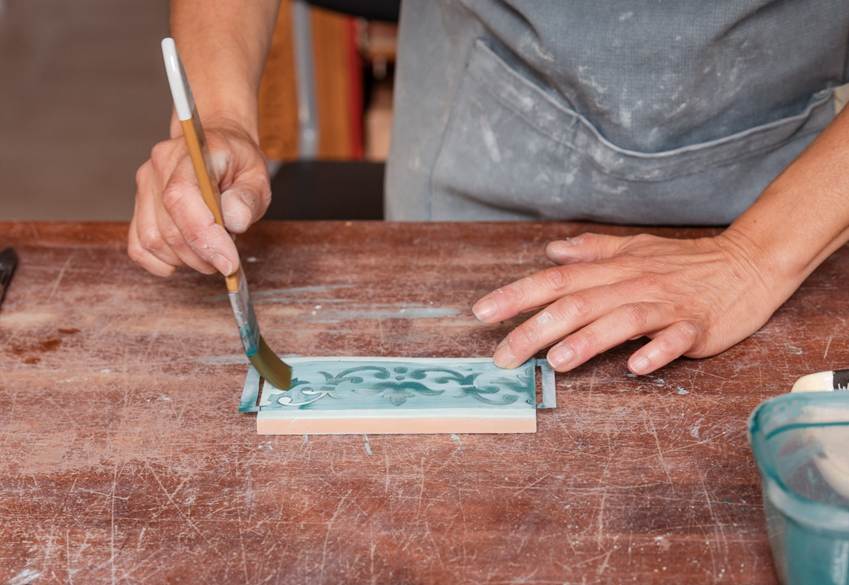 木材にステンシル